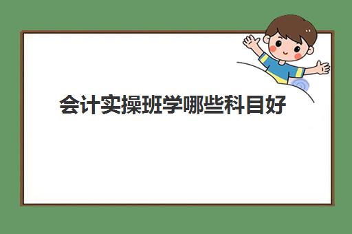 会计实操班学哪些科目好(学会计主要有哪些课程)