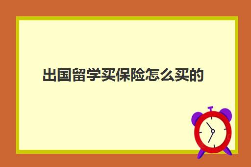 出国留学买保险怎么买的(境外留学保险怎么买)