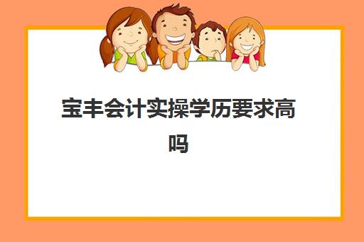 宝丰会计实操学历要求高吗(洛阳学会计的学校哪个好)