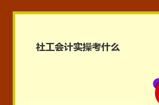 社工会计实操考什么(初级社工考什么)