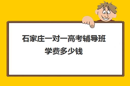 石家庄一对一高考辅导班学费多少钱(石家庄高三补课的机构哪家好)