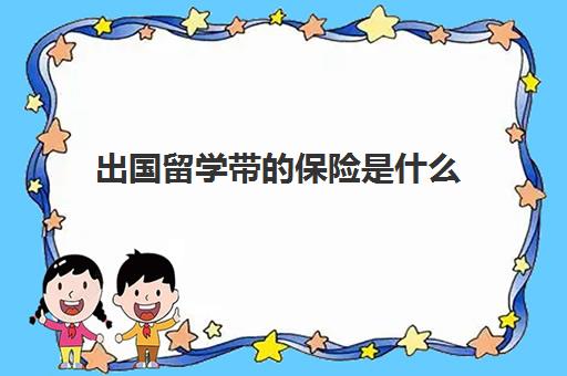 出国留学带的保险是什么(出国留学需带物品清单)