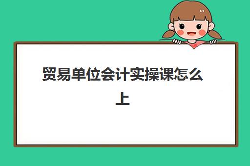 贸易单位会计实操课怎么上(出口贸易财务需要做些什么)