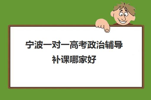 宁波一对一高考政治辅导补课哪家好(一对一补课收费标准)