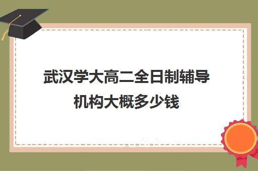 武汉学大高二全日制辅导机构大概多少钱(武汉比较好的辅导机构)