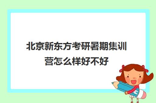 北京新东方考研暑期集训营怎么样好不好(武汉新东方考研集训营)