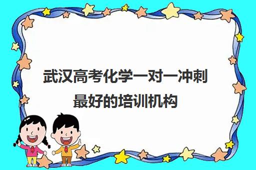 武汉高考化学一对一冲刺最好的培训机构(武汉高中补课机构排名)