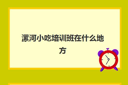 漯河小吃培训班在什么地方(500元小吃培训项目)