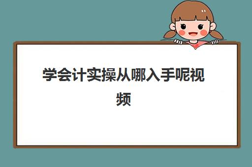 学会计实操从哪入手呢视频(会计怎么学快速入门)