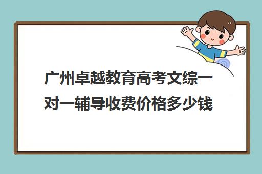 广州卓越教育高考文综一对一辅导收费价格多少钱(卓越一对一辅导收费标准)