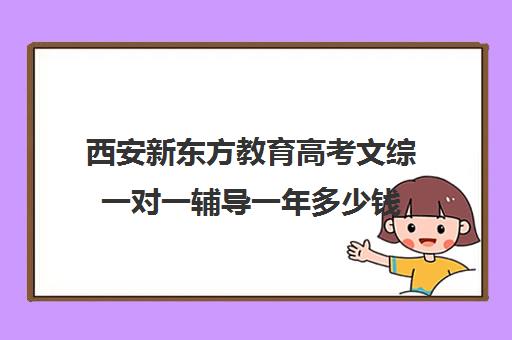 西安新东方教育高考文综一对一辅导一年多少钱（高中网上一对一辅导哪家比较正规）