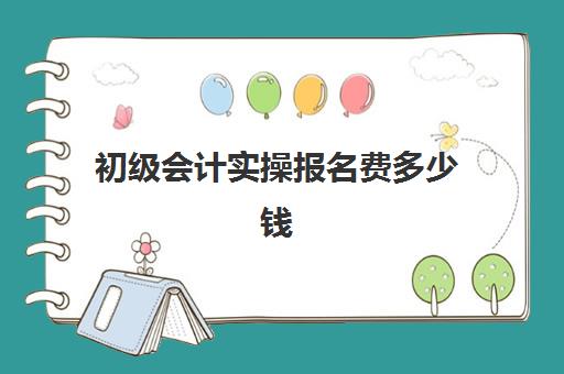 初级会计实操报名费多少钱(初会报名费用是多少)