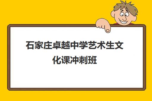 石家庄卓越中学艺术生文化课冲刺班(艺术生多少分能上一本)