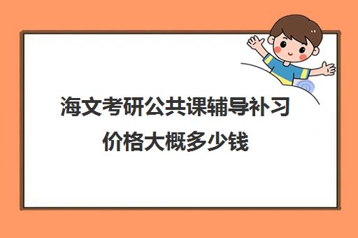 海文考研公共课辅导补习价格大概多少钱