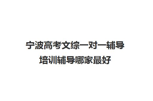 宁波高考文综一对一辅导培训辅导哪家最好(高中文科什么教辅资料好)