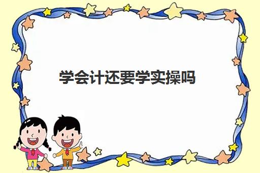 学会计还要学实操吗(会计没人带能自学吗)