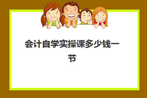 会计自学实操课多少钱一节(如何自学会计做账)