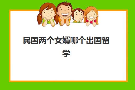 民国两个女婿哪个出国留学(民国时期出国需要签证吗)