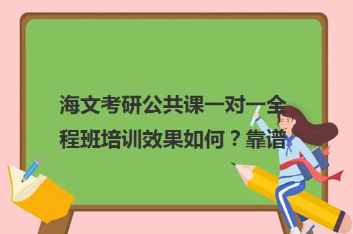 海文考研公共课一对一全程班培训效果如何？靠谱吗（海文考研培训班2025价格表）