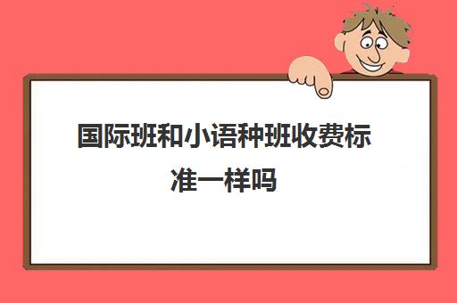 国际班和小语种班收费标准一样吗(高中小语种学费大约多少钱)