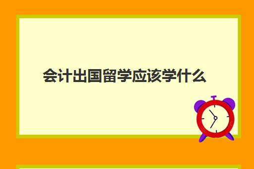 会计出国留学应该学什么(在美国做会计需要什么条件)