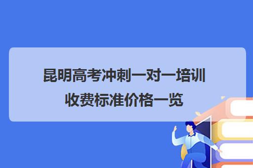 昆明高考冲刺一对一培训收费标准价格一览(昆明一对一辅导价格表)