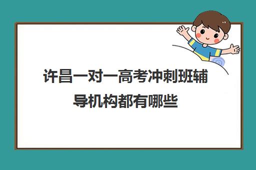 许昌一对一高考冲刺班辅导机构都有哪些(高考一对一辅导班)