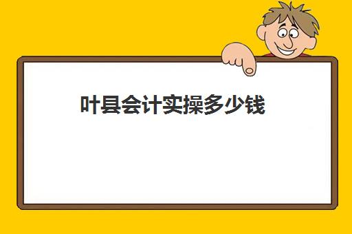 叶县会计实操多少钱(会计培训费用是多少钱)