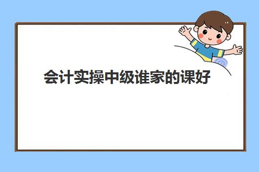 会计实操中级谁家的课好(中级会计实务怎么学效果最好)