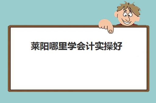 莱阳哪里学会计实操好(学会计自学好还是培训班好)