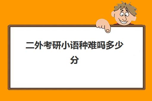 二外考研小语种难吗多少分(二外选哪个小语种好)