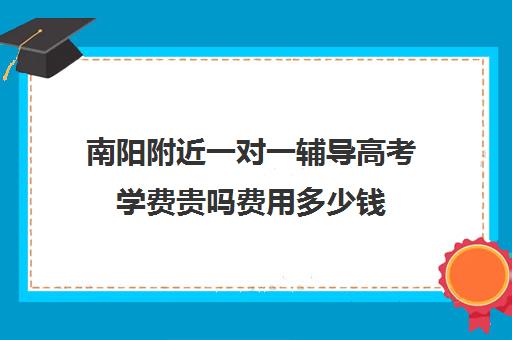 南阳附近一对一辅导高考学费贵吗费用多少钱(一对一辅导怎样收费的)