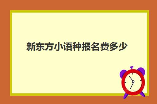 新东方小语种报名费多少(新东方小语种培训)