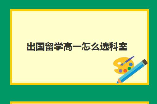 出国留学高一怎么选科室(高一孩子选理科有名额限制吗)