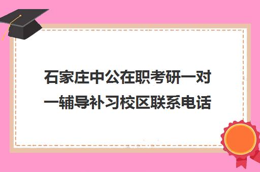 石家庄中公在职考研一对一辅导补习校区联系电话方式