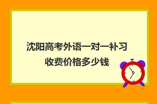 沈阳高考外语一对一补习收费价格多少钱