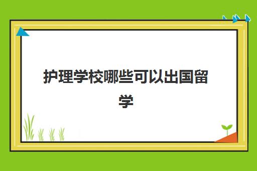 护理学校哪些可以出国留学(日本学护士专业的学校)