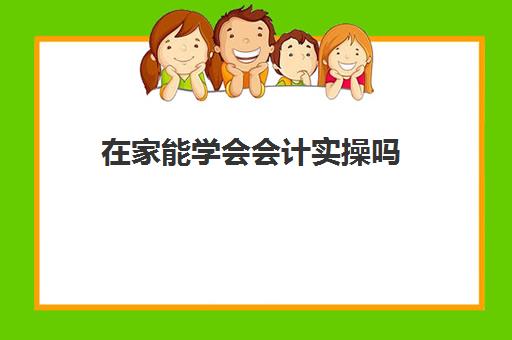 在家能学会会计实操吗(一个新手如何自学会计)