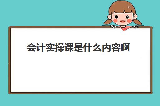 会计实操课是什么内容啊(会计实训的基本内容)