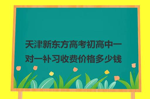 天津新东方高考初高中一对一补习收费价格多少钱