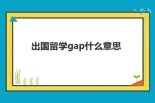 出国留学gap什么意思(大学成绩gap是什么意思)