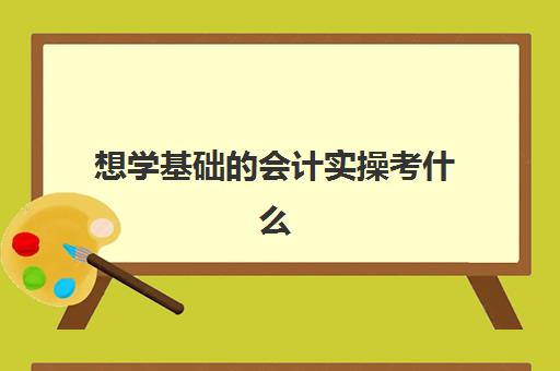 想学基础的会计实操考什么(会计怎么学快速入门)