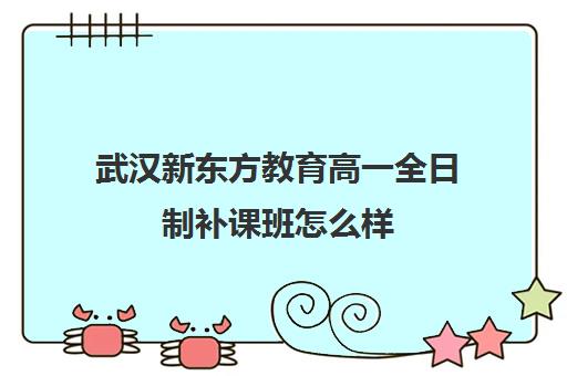 武汉新东方教育高一全日制补课班怎么样(武汉高三培训机构排名前十)