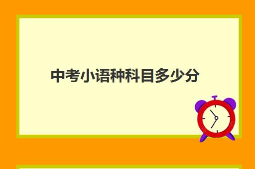 中考小语种科目多少分(高中小语种能报哪些大学)