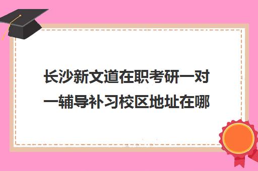 长沙新文道在职考研一对一辅导补习校区地址在哪