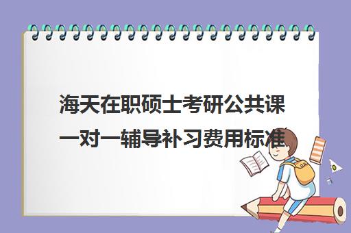 海天在职硕士考研公共课一对一辅导补习费用标准价格表