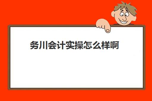 务川会计实操怎么样啊(基础会计试题)