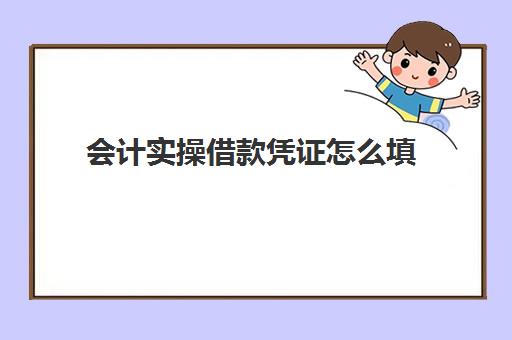 会计实操借款凭证怎么填(贷款凭证是什么)