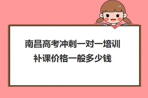 南昌高考冲刺一对一培训补课价格一般多少钱(高三补课辅导班)