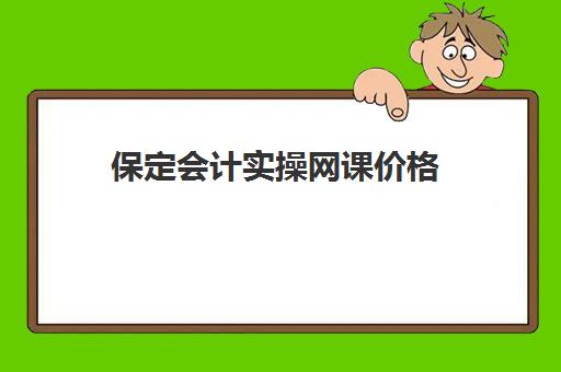 保定会计实操网课价格(初级会计网课多少钱)